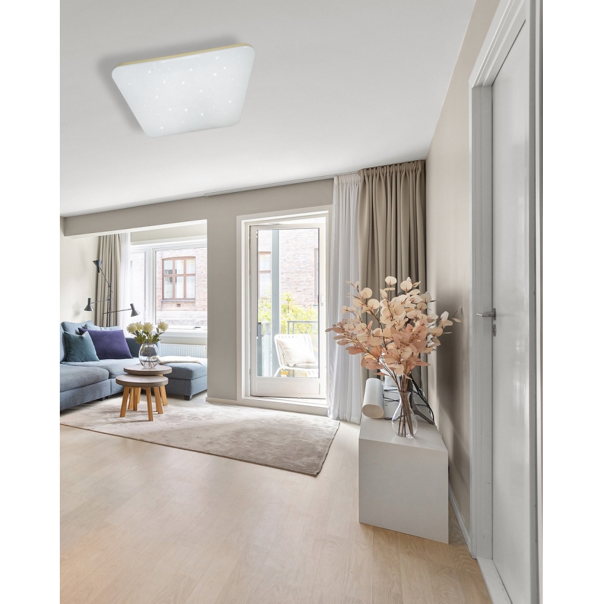 LED Dimbar taklampa MANA LED/60W/230V 2700-6500K 53x53 cm + fjärrkontroll