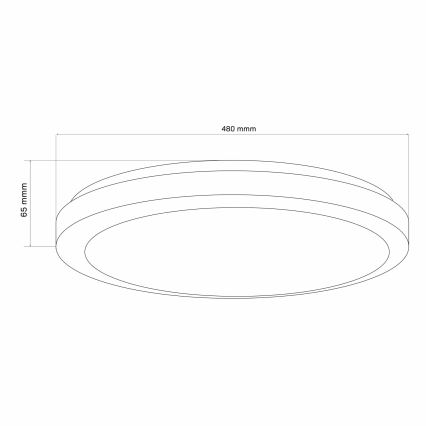 LED ljusreglerad taklampa till badrum MARIAN LED/72W/230V diameter 48 cm 3000-6000K IP44 + fjärrkontroll