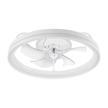 LED Dimbar taklampa med fläkt FARGO LED/37W/230V vit + fjärrkontroll