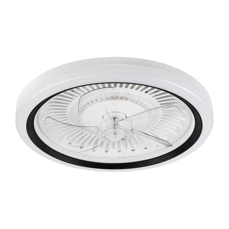 LED Dimbar taklampa med fläkt GEMMA LED/37W/230V vit + fjärrkontroll