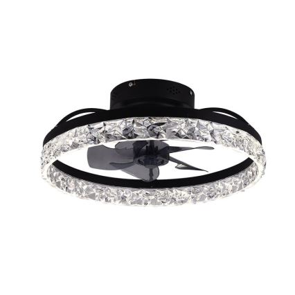 LED Dimbar taklampa med fläkt LED/35W/230V 3000-6500K svart + fjärrkontroll
