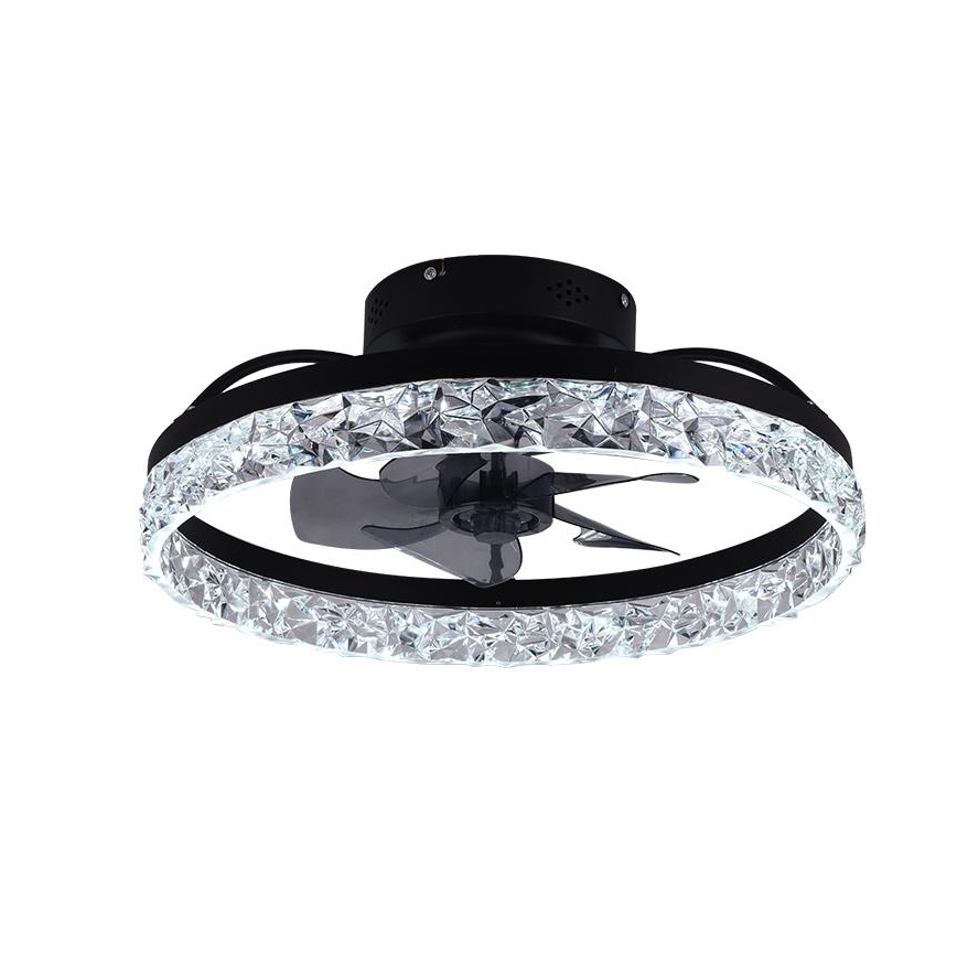 LED Dimbar taklampa med fläkt LED/35W/230V 3000-6500K svart + fjärrkontroll