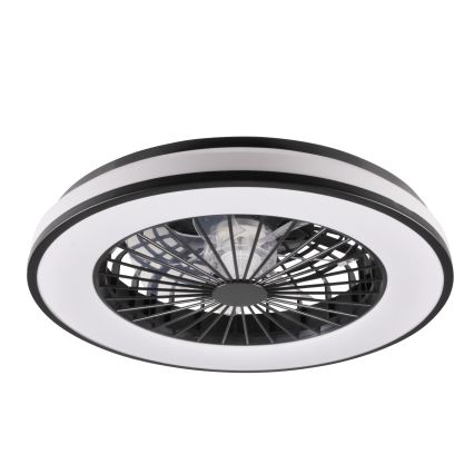 LED Dimbar taklampa med fläkt LED/48W/230V 3000-6500K svart + fjärrkontroll