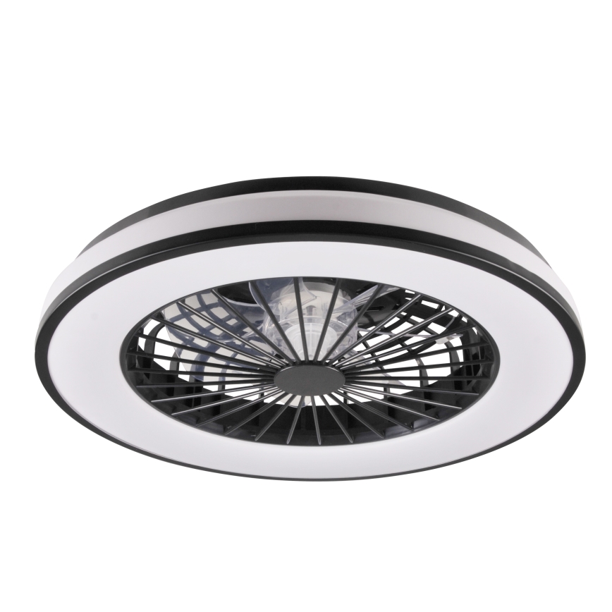 LED Dimbar taklampa med fläkt LED/48W/230V 3000-6500K svart + fjärrkontroll