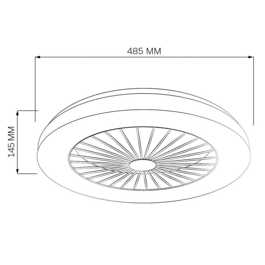 LED Dimbar taklampa med fläkt LED/48W/230V 3000-6500K svart + fjärrkontroll