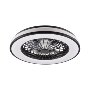 LED Dimbar taklampa med fläkt LED/48W/230V 3000-6500K svart + fjärrkontroll
