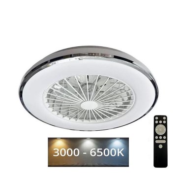 LED Dimbar taklampa med fläkt OPAL LED/48W/230V 3000-6500K + fjärrkontroll