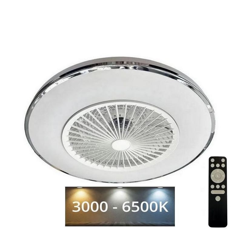 LED Dimbar taklampa med fläkt OPAL LED/72W/230V 3000-6500K + fjärrkontroll