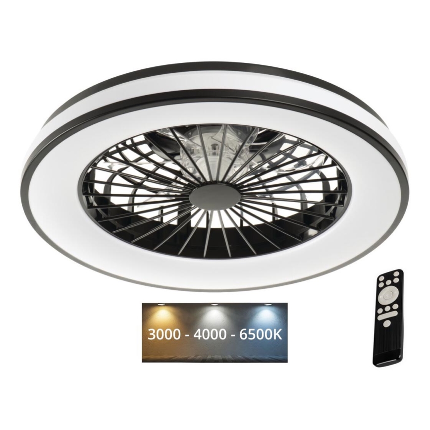 LED Dimbar taklampa med fläkt PLAVE LED/48W/230V 3000/4000/6500K + fjärrkontroll