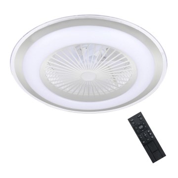 LED Dimbar taklampa med fläkt  ZONDA LED/48W/230V 3000-6000K silver + fjärrkontroll