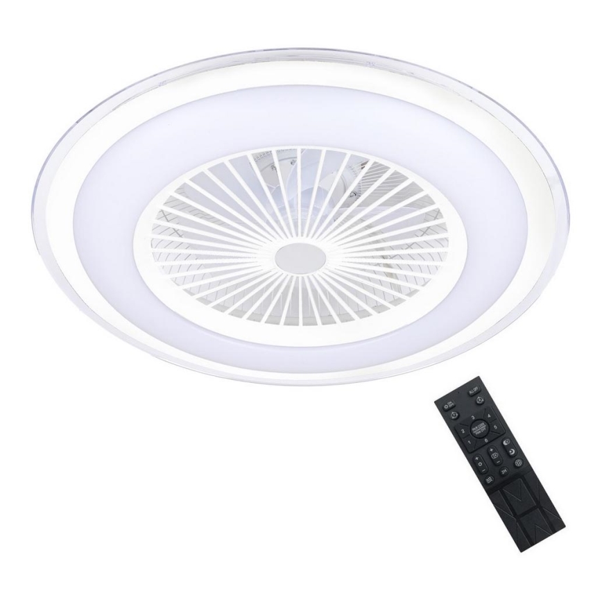 LED Dimbar taklampa med fläkt ZONDA LED/48W/230V 3000-6000K vit+ fjärrkontroll
