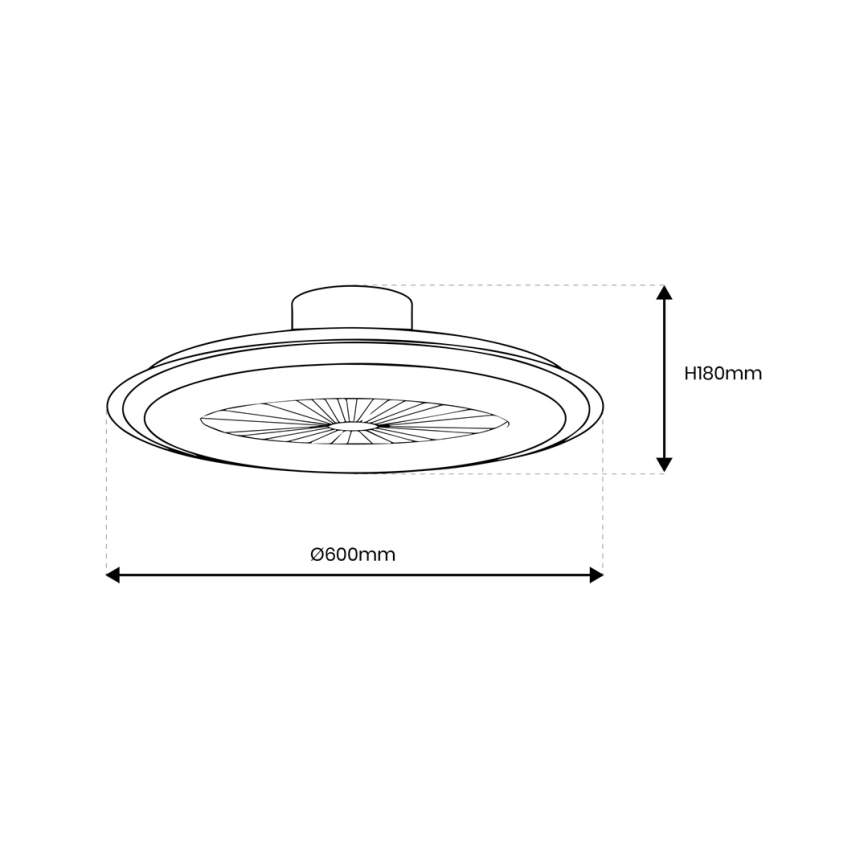 LED Dimbar taklampa med fläkt  ZONDA LED/48W/230V 3000-6000K silver + fjärrkontroll