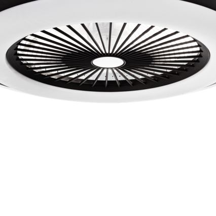 LED Dimbar taklampa med fläkt ZONDA LED/48W/230V svart + fjärrkontroll