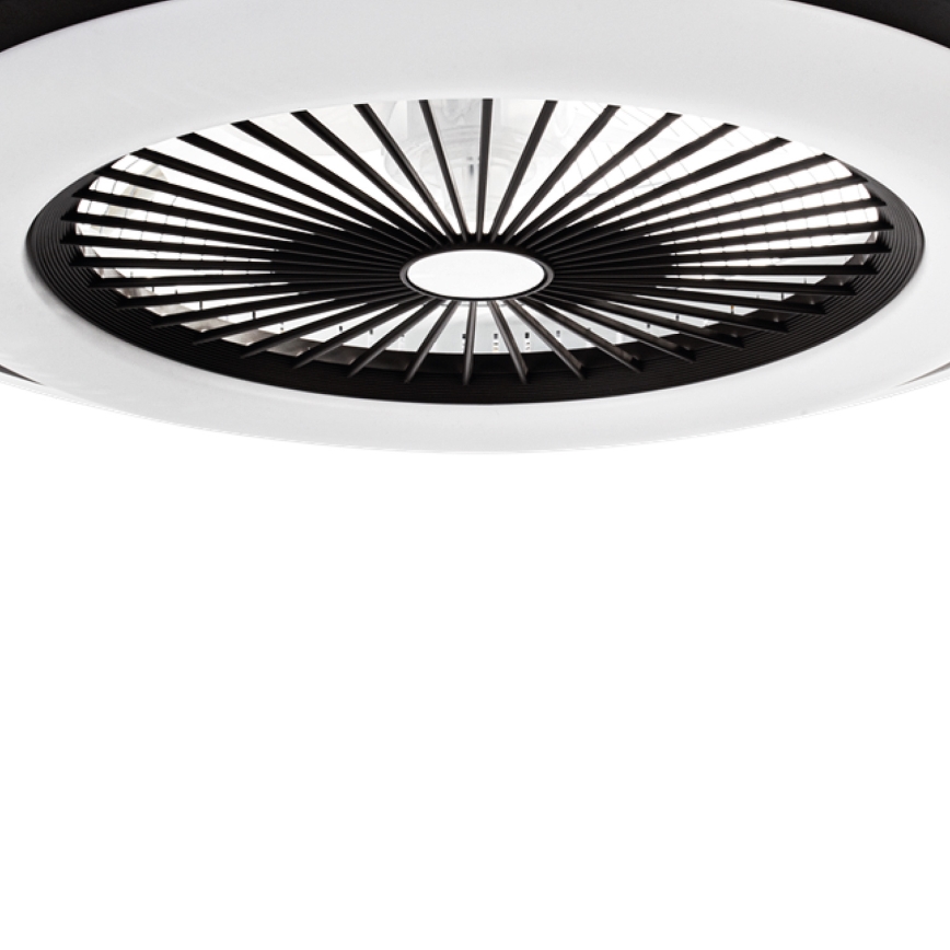 LED Dimbar taklampa med fläkt ZONDA LED/48W/230V svart + fjärrkontroll