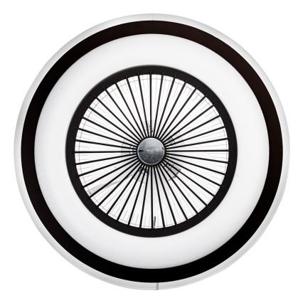 LED Dimbar taklampa med fläkt ZONDA LED/48W/230V svart + fjärrkontroll