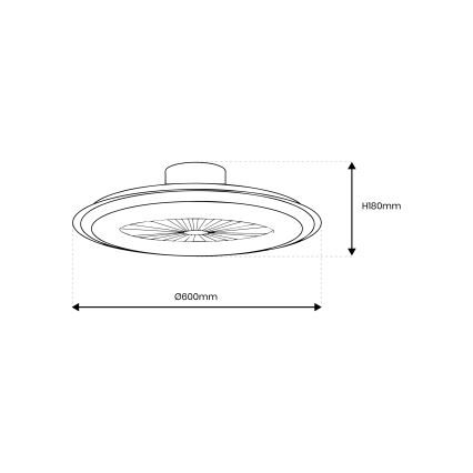 LED Dimbar taklampa med fläkt ZONDA LED/48W/230V 3000-6000K vit+ fjärrkontroll