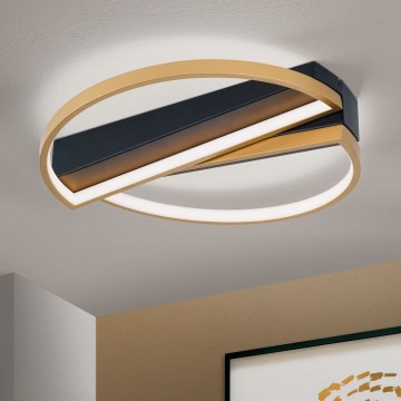 LED Dimbar taklampa OLGA LED/28W/230V guld/svart