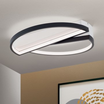 LED Dimbar taklampa OLGA LED/28W/230V svart/vit