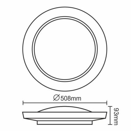LED Dimbar taklampa OPAL LED/24W/230V + fjärrkontroll