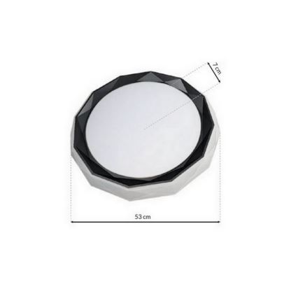 LED Dimbar taklampa OSCAR LED/45W/230V 3000-6000K svart + fjärrkontroll