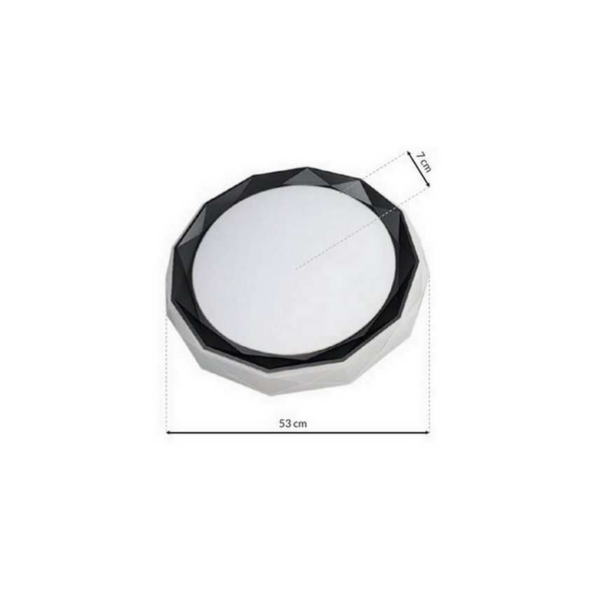 LED Dimbar taklampa OSCAR LED/45W/230V 3000-6000K svart + fjärrkontroll