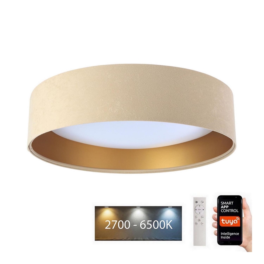 LED Dimbar taklampa SMART GALAXY LED/24W/230V diameter 45 cm 2700-6500K Wi-Fi Tuya beige/gyllene + fjärrkontroll
