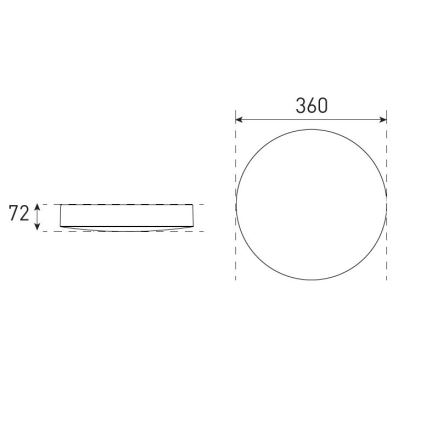 LED ljusreglerad taklampa till badrum VARIO LUMO LED/13/18W/230V 3000/4000/5700K diameter 36 cm IP44 vit