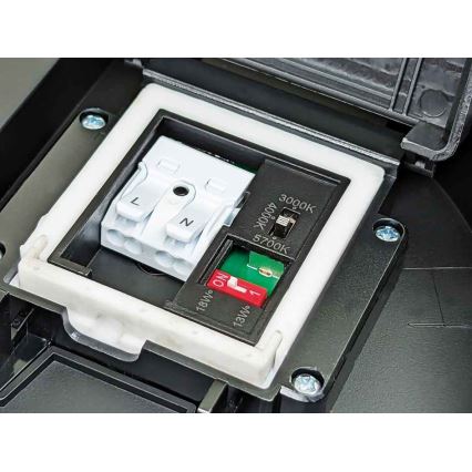 LED Dimbart badrumsplafond VARIO LUMO LED/13/18W/230V 3000/4000/5700K Ø 36 cm IP44 svart