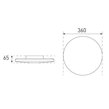 LED ljusreglerad taklampa till badrum VARIO NOVA LED/13/18W/230V 3000/4000/5700K diameter 36 cm IP44 svart