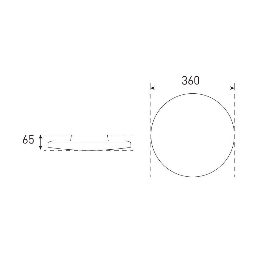 LED ljusreglerad taklampa till badrum VARIO NOVA LED/13/18W/230V 3000/4000/5700K diameter 36 cm IP44 svart