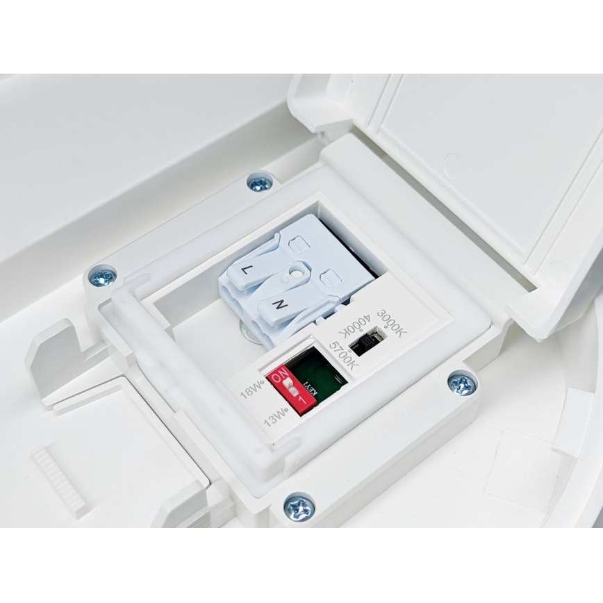 LED Dimbart badrumsplafond VARIO NOVA LED/13/18W/230V 3000/4000/5700K Ø 36 cm IP44 vit