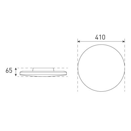 LED ljusreglerad taklampa till badrum VARIO NOVA LED/22/32W/230V 3000/4000/5700K diameter 41 cm IP44 svart