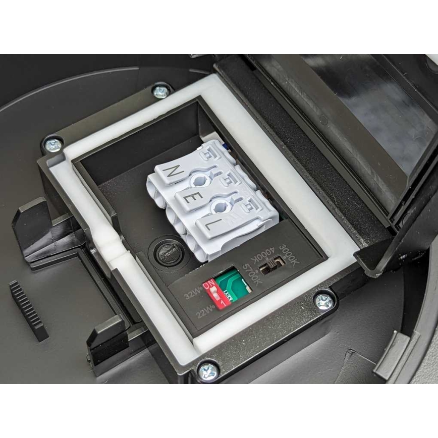 LED Dimbart badrumsplafond VARIO NOVA LED/22/32W/230V 3000/4000/5700K Ø 41 cm IP44 svart