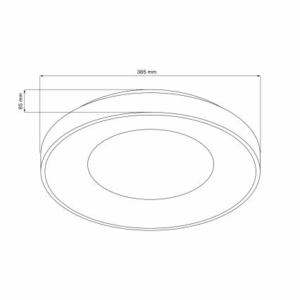LED ljusreglerad taklampa till badrum WITOLD LED/48W/230V diameter 38,5 cm 3000-6000K IP44 +Dálkové kontroll
