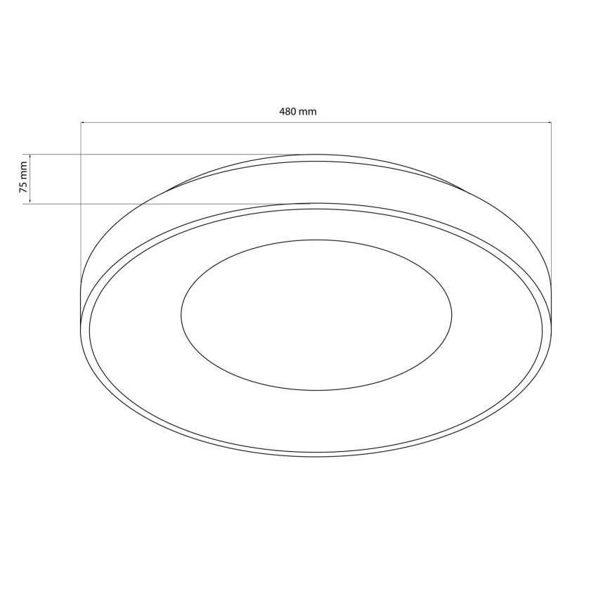 LED ljusreglerad taklampa till badrum WITOLD LED/72W/230V diameter 48 cm 3000-6000K IP44 + fjärrkontroll