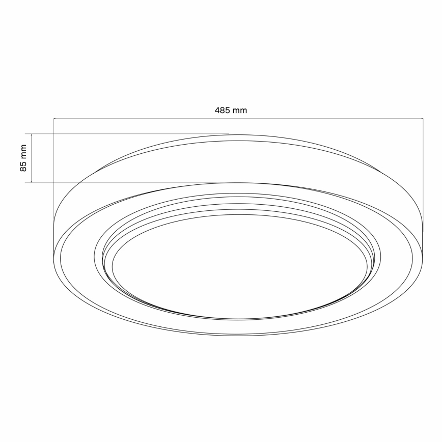 LED ljusreglerad taklampa till badrum ZYGMUNT LED/72W/230V diameter 48,5 cm 3000-6000K IP44 + fjärrkontroll