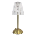 LED Dimbar touch uppladdningsbar bordslampa ELBA LED/1,6W/800 mAh 3000/4000/6000K guld/genomskinlig