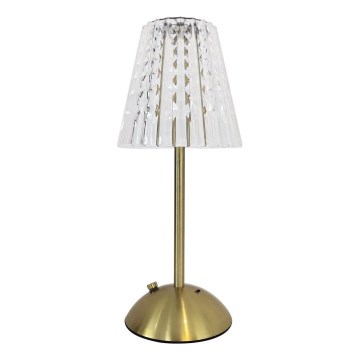 LED Dimbar touch uppladdningsbar bordslampa ELBA LED/1,6W/800 mAh 3000/4000/6000K guld/genomskinlig