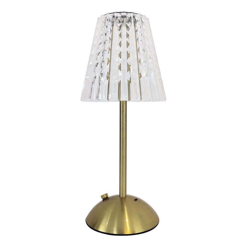 LED Dimbar touch uppladdningsbar bordslampa ELBA LED/1,6W/800 mAh 3000/4000/6000K guld/genomskinlig