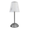 LED Dimbar touch uppladdningsbar bordslampa ELBA LED/1,6W/800 mAh matt krom/genomskinlig