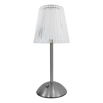 LED Dimbar touch uppladdningsbar bordslampa ELBA LED/1,6W/800 mAh matt krom/genomskinlig