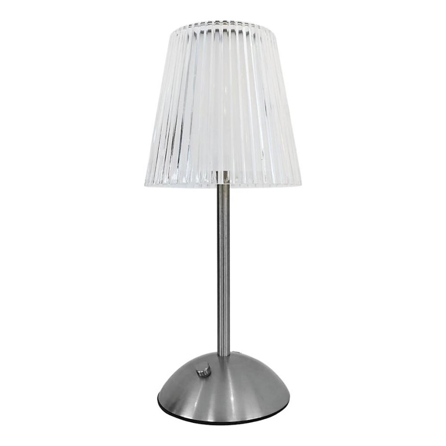 LED Dimbar touch uppladdningsbar bordslampa ELBA LED/1,6W/800 mAh matt krom/genomskinlig