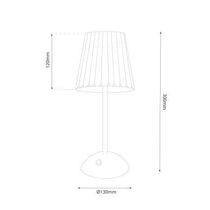 LED Dimbar touch uppladdningsbar bordslampa ELBA LED/1,6W/800 mAh matt krom/genomskinlig