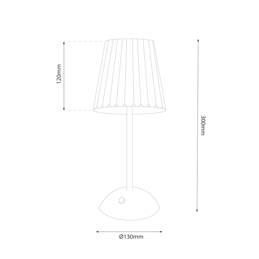 LED Dimbar touch uppladdningsbar bordslampa ELBA LED/1,6W/800 mAh matt krom/genomskinlig