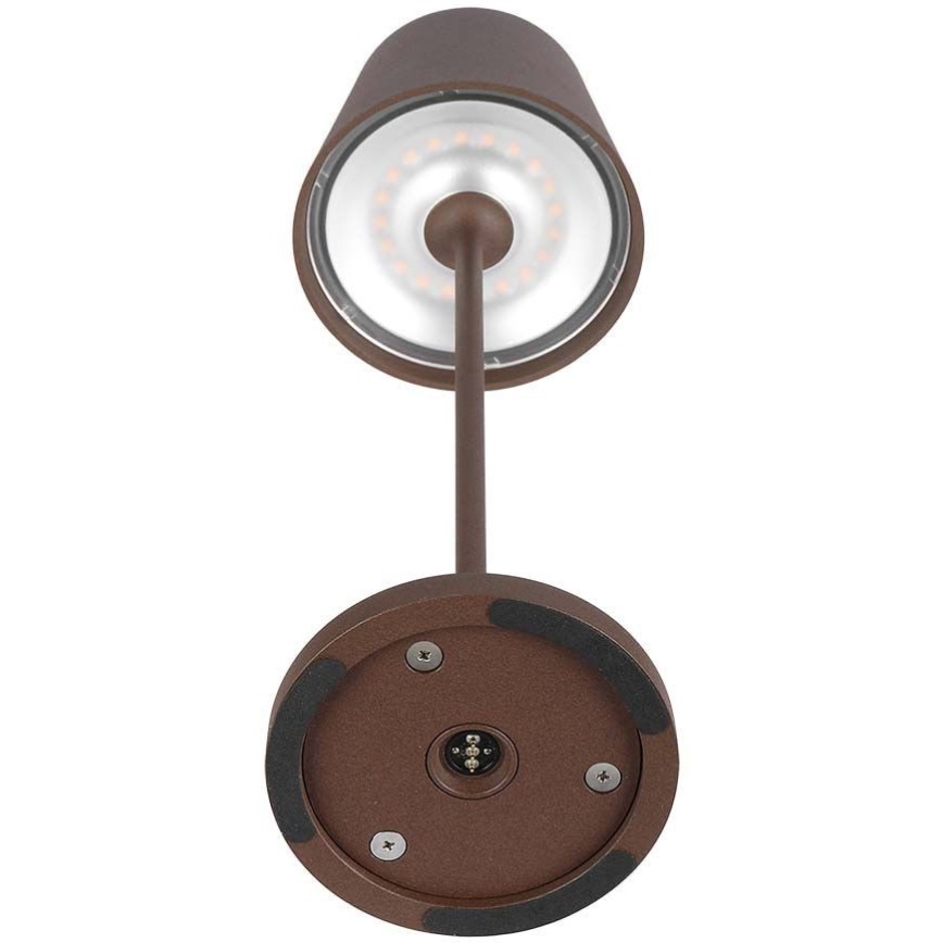 LED Dimbar touch uppladdningsbar bordslampa LED/2W/5V 4400 mAh 3000K IP54 brun