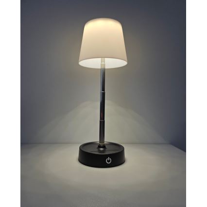 LED Dimbara Touchbordslampa LED/3W/5V USB 800 mAh vit