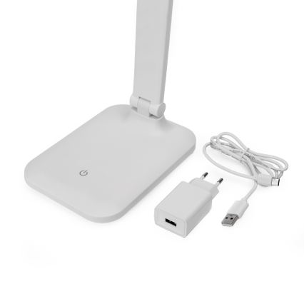 LED Dimbar touch bordslampa med trådlös laddning och USB port REMUS LED/5W/230V vit
