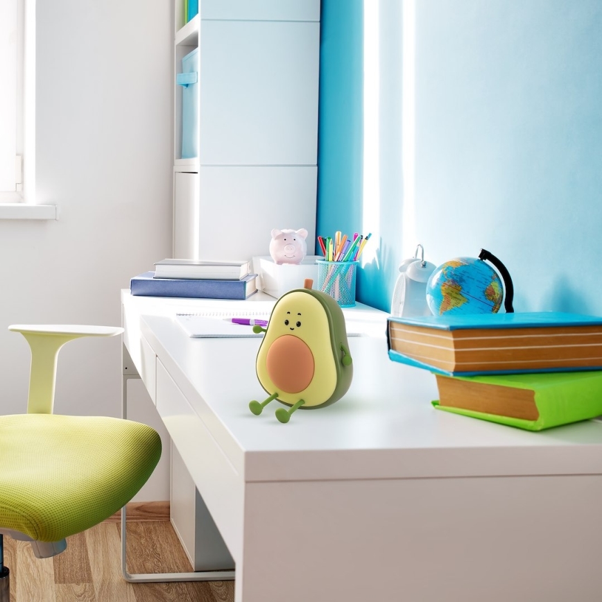 Dimbar, uppladdningsbar, beröringsstyrd nattlampa för barn AVOCADO LED/1W/5V 1200 mAh