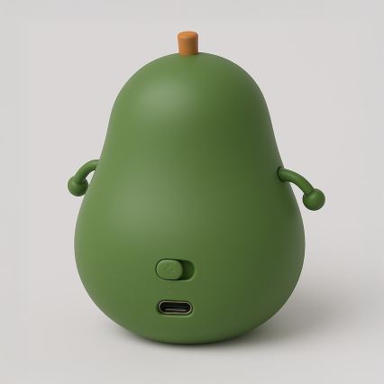 Dimbar, uppladdningsbar, beröringsstyrd nattlampa för barn AVOCADO LED/1W/5V 1200 mAh