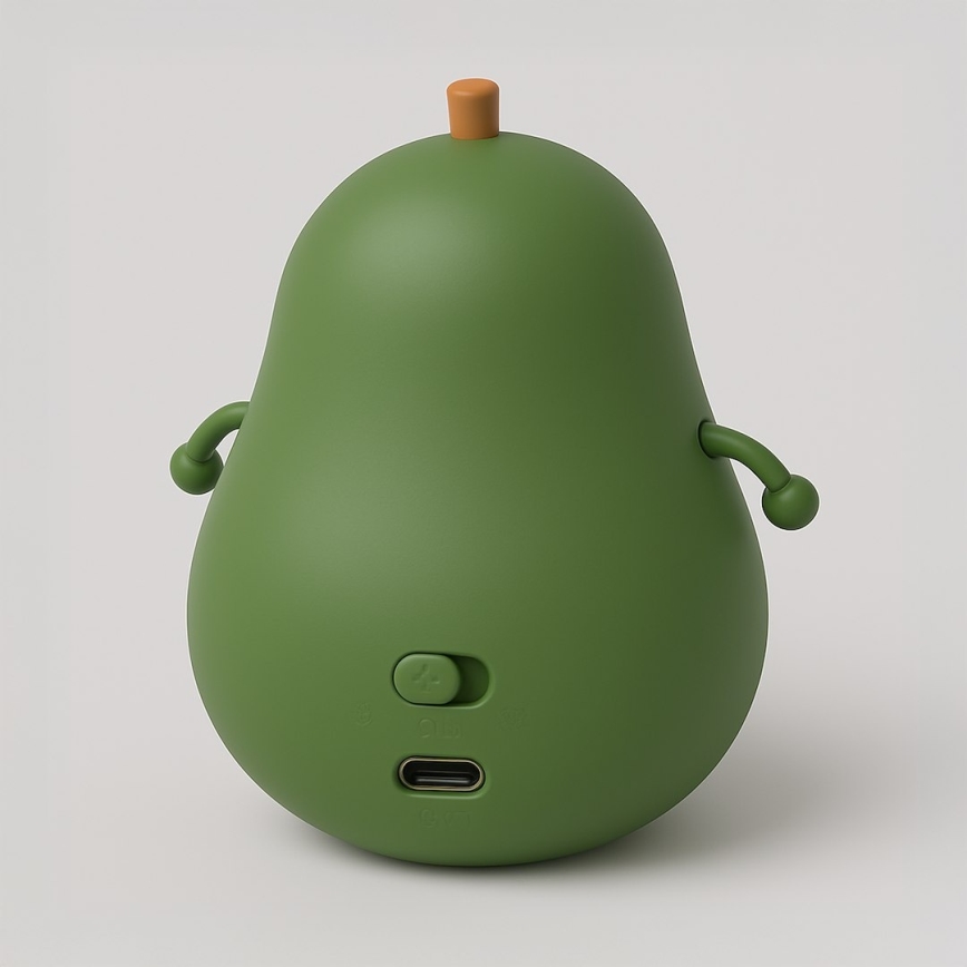 Dimbar, uppladdningsbar, beröringsstyrd nattlampa för barn AVOCADO LED/1W/5V 1200 mAh